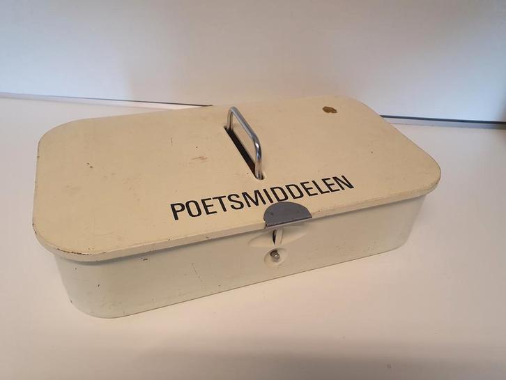 Vintage Poetsmiddelen Doos, Antiek en Kunst, Antiek | Emaille, Ophalen of Verzenden