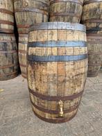 Houten regenton met messing kraan - whiskyvat 190 L - eiken, Met kraantje, 150 liter of meer, Nieuw, Ophalen of Verzenden