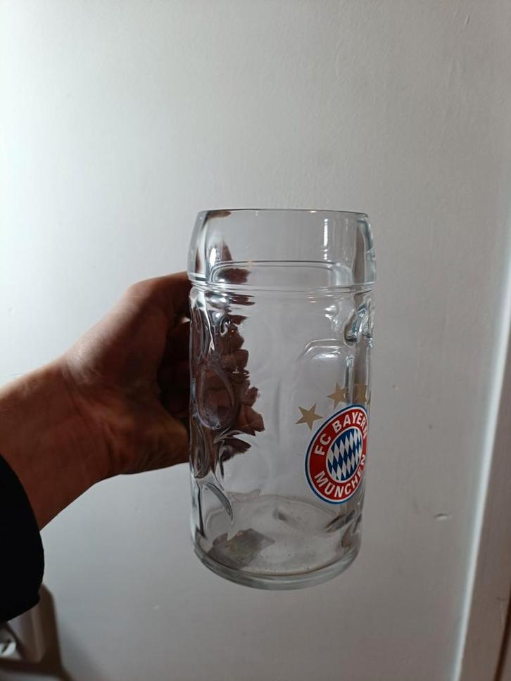 (0.5L) FC Bayern Munchen Voetbal Bierglas, Verzamelen, Biermerken, Nieuw, Glas of Glazen, Overige merken, Ophalen of Verzenden