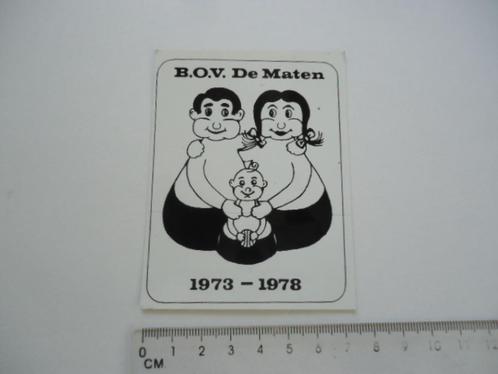 sticker oud 1978 BOV DE MATEN Apeldoorn buurt vereniging clu, Verzamelen, Stickers, Zo goed als nieuw, Bedrijf of Vereniging, Verzenden