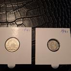 Zilveren 25 & 10 Cent 1941 - Wilhelmina, Ophalen of Verzenden