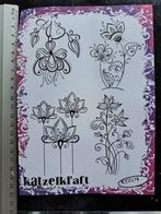KATZELKRAFT A5 RUBBER STEMPEL KTZ178 bloemen kaarten maken, Ophalen of Verzenden, Nieuw, EZ-mounted stempel