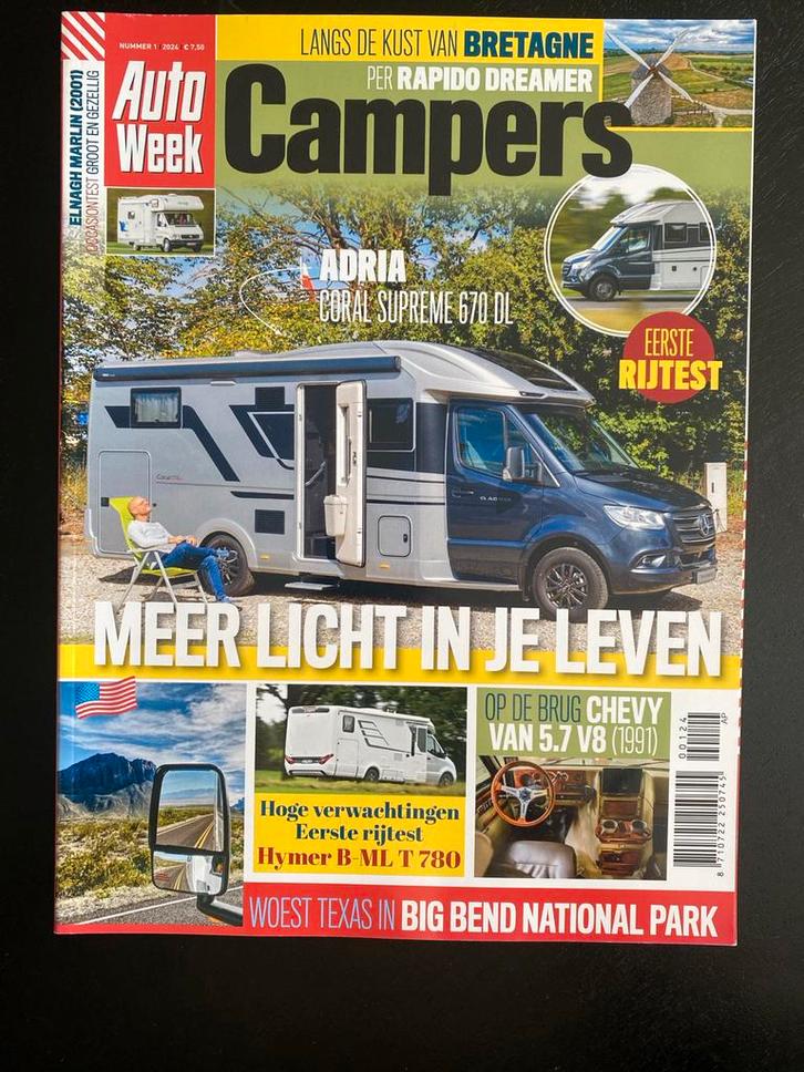 AutoWeek Campers 2024 - Adria Coral Supreme, Boeken, Tijdschriften en Kranten, Nieuw, Glossy, Verzenden