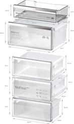 Bosch koelkast KGN39AIAT - Serie 6 van € 1179 NU € 749, Nieuw, 60 cm of meer, Met aparte vriezer, 200 liter of meer