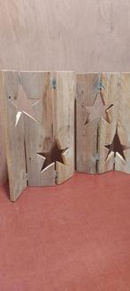 Houten Kerstdecoratie met Sterren, Ophalen of Verzenden