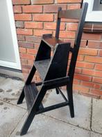 Houten stoel/trap, Huis en Inrichting, Stoelen, Gebruikt, Zwart, Eén, Hout