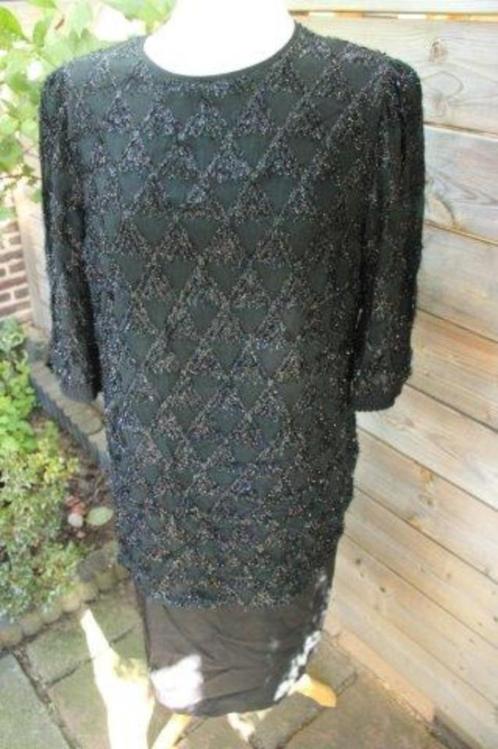 Jurk zwart Grill Florin mt 44 vintage Vaste prijs OPRUIMING, Kleding | Dames, Jurken, Zo goed als nieuw, Maat 42/44 (L), Zwart