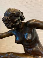 Brons beeld Pierre-François-Fernand Delannoy danseres Folie, Antiek en Kunst, Kunst | Beelden en Houtsnijwerken, Ophalen of Verzenden