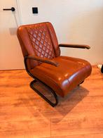 Cognac leren fauteuil Loods 5 - Zo goed als nieuw!, Huis en Inrichting, Fauteuils, Ophalen, Zo goed als nieuw, Leer, 75 tot 100 cm