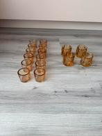 Gele waxinelichten, groot en klein (16 stuks), Ophalen, Nieuw, Overige materialen, Minder dan 25 cm