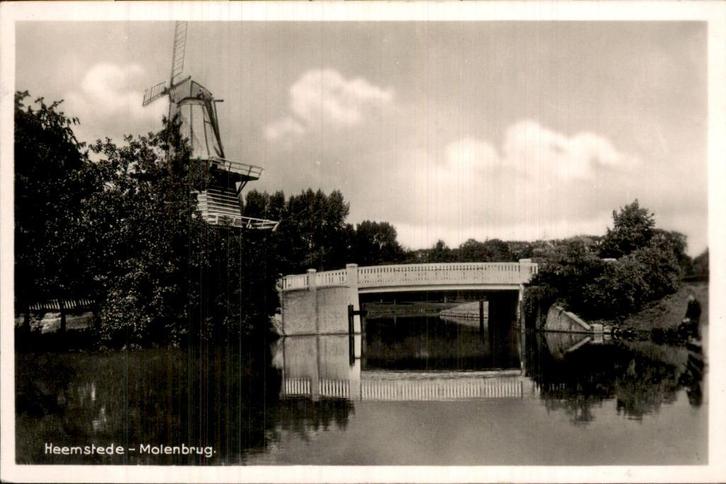 Heemstede - Molenbrug, Verzamelen, Ansichtkaarten | Nederland, Gelopen, Noord-Holland, 1940 tot 1960, Ophalen of Verzenden