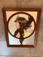 Vintage spiegel - Mucha - Art Nouveau, Minder dan 50 cm, Gebruikt, Ophalen of Verzenden, Minder dan 100 cm