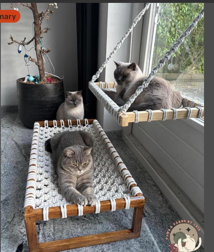 Macrame Floor Pet Bed, Dieren en Toebehoren, Kattenmanden, Nieuw, Ophalen of Verzenden