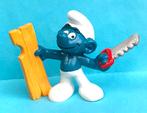 Timmerman smurf / smurfen., Poppetje, Figuurtje of Knuffel, Zo goed als nieuw, Verzenden