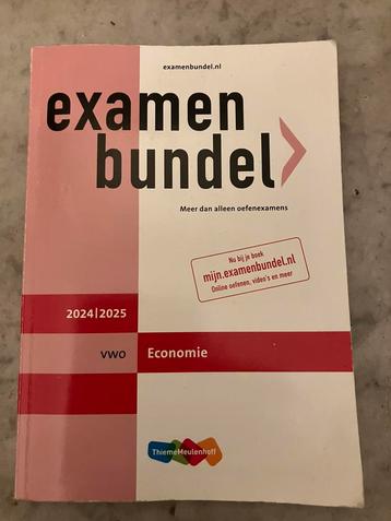 Examenbundel vwo economie 2024 / 2025 24/25 beschikbaar voor biedingen