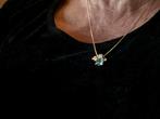 Bron  Phlox  witgouden hanger met Topaas, Ophalen of Verzenden, Zo goed als nieuw, Wit, Goud