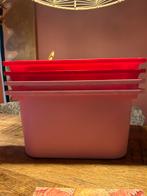 Trofast ikea bakken roze en rood 4 stuks, Kinderen en Baby's, Kinderkamer | Commodes en Kasten, Ophalen, Gebruikt, 75 tot 100 cm