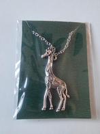 Zilverkleurige Ketting met Giraffe Hanger, Met hanger, Nieuw, Ophalen of Verzenden, Zilver