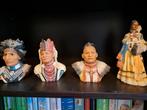 4 x Vintage Indianen Beeld, Verzamelen, Beelden en Beeldjes, Ophalen of Verzenden, Zo goed als nieuw, Mens