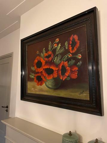 Schilderij bloemen klaprozen beschikbaar voor biedingen