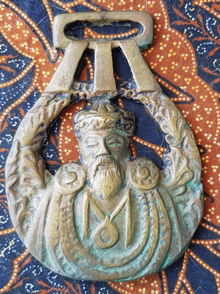 Zeldzaam antiek Mandarijn kleppermannetje uit Engeland., Antiek en Kunst, Antiek | Koper en Brons, Koper, Ophalen of Verzenden