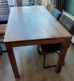 Robuuste teak houten eetkamer tafel 180x89/90, Ophalen, Teakhout, 50 tot 100 cm, Zo goed als nieuw