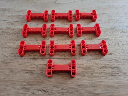 Partij J509=10x Nieuwe Lego technic beams rood, Kinderen en Baby's, Speelgoed | Duplo en Lego, Nieuw, Lego, Losse stenen, Ophalen of Verzenden