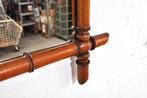 Antieke faux bamboo spiegel rond 1900 bamboe Frankrijk, Ophalen of Verzenden, Gebruikt