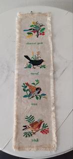 Geborduurd koord met vogelsoorten, Antiek en Kunst, Curiosa en Brocante, Verzenden