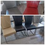6 leren eetstoelen hvs 30 euro per stuk, Ophalen, Gebruikt, Leer, Modern