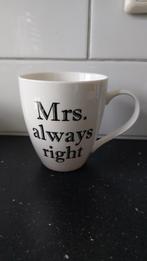 mrs always right grote mok, Ophalen of Verzenden, Zo goed als nieuw, Overige stijlen, Kop(pen) en/of Schotel(s)