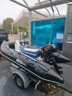 Rubberboot met Suzuki 5 PK motor inclusief pega trailer, Watersport en Boten, Overige merken, Gebruikt, Ophalen of Verzenden, Benzine