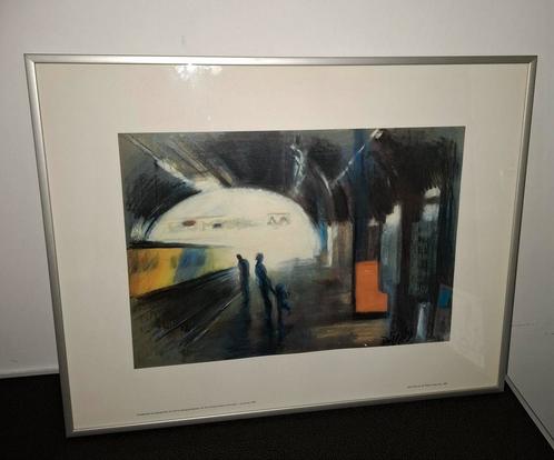 Schilderij Trein, Verzamelen, Overige Verzamelen, Ophalen of Verzenden