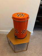 Vintage / retro prullenbak - jaren 70, Ophalen, Gebruikt, Met pedaal, Metaal