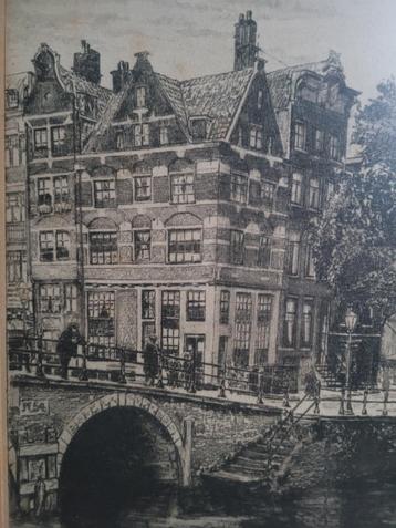 Ets 'Brouwersgracht A'dam' door W. Ottema beschikbaar voor biedingen