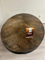 Ovale eettafel - stevige hout met visgraatmotief, Ophalen, Gebruikt, 100 tot 150 cm, 200 cm of meer