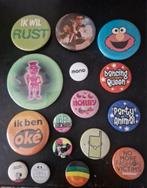 Buttons uit jaren 80 en 90 . 16 stuks, Verzamelen, Speldjes, Pins en Buttons, Ophalen of Verzenden, Overige onderwerpen