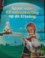 Grote Poster Efteling / AH-actie Roodkapje En Fakir op kleed, Ophalen, Gebruikt, Overige typen