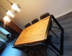 Lamp met 3 glazen bollen, Huis en Inrichting, Lampen | Hanglampen, Ophalen, Zo goed als nieuw, Glas, 75 cm of meer