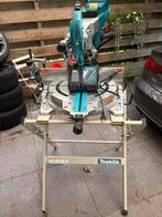 Makita afkortzaag 2x18 volt met tafel, Doe-het-zelf en Verbouw, Gereedschap | Zaagmachines, Ophalen, Zo goed als nieuw, Afkortzaag