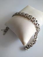 zilveren ARMBAND (800) 19,5 cm lang en 0,8 cm breed, Sieraden, Tassen en Uiterlijk, Antieke sieraden, Ophalen of Verzenden, Zilver
