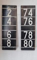 Vintage emaille huisnummers voor portiekwoningen, Ophalen of Verzenden