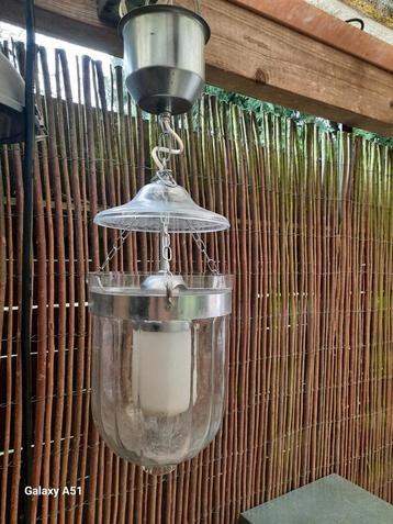 Hanglamp eiglas binnen buiten hanglantaarn aan ketting