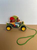 Houten Trekauto met rubberen banden, Kinderen en Baby's, Speelgoed | Houten speelgoed, Ophalen of Verzenden, Zo goed als nieuw