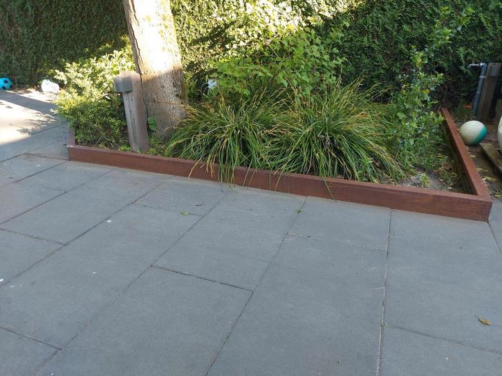 Cortenstaal border rand, Tuin en Terras, Terrasdelen en Vlonders, Zo goed als nieuw, Overige materialen, Ophalen
