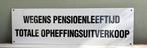 MET PENSIOEN EEN LEUK  BORD MET TEKST, Ophalen of Verzenden