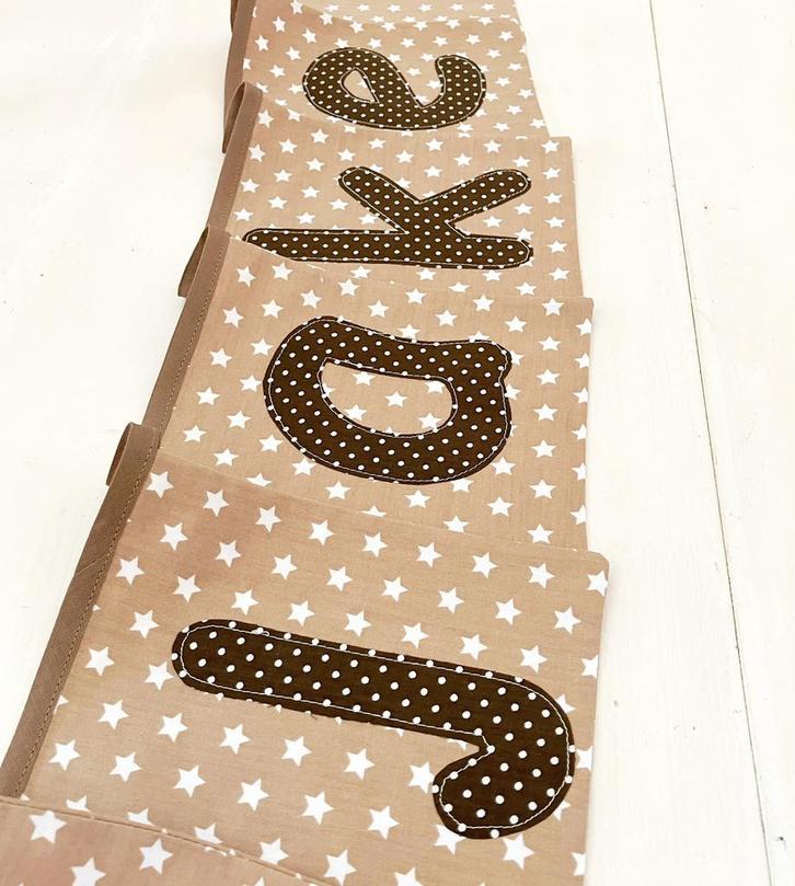 Naamslinger / vlaggetjes slinger met naam, Kinderen en Baby's, Kinderkamer | Inrichting en Decoratie, Nieuw, Overige typen, Ophalen of Verzenden