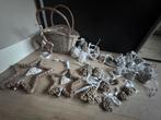 Kerst setje! Riet, bruin, wit en zilver, Diversen, Kerst, Ophalen of Verzenden, Zo goed als nieuw