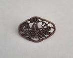 Te koop vintage broche zilver. Vissersboot en molen., Ophalen of Verzenden, Zilver, Broche