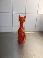 Kat, kandelaar, oranje, Ophalen of Verzenden, Zo goed als nieuw, Hond of Kat, Beeldje of Figuurtje